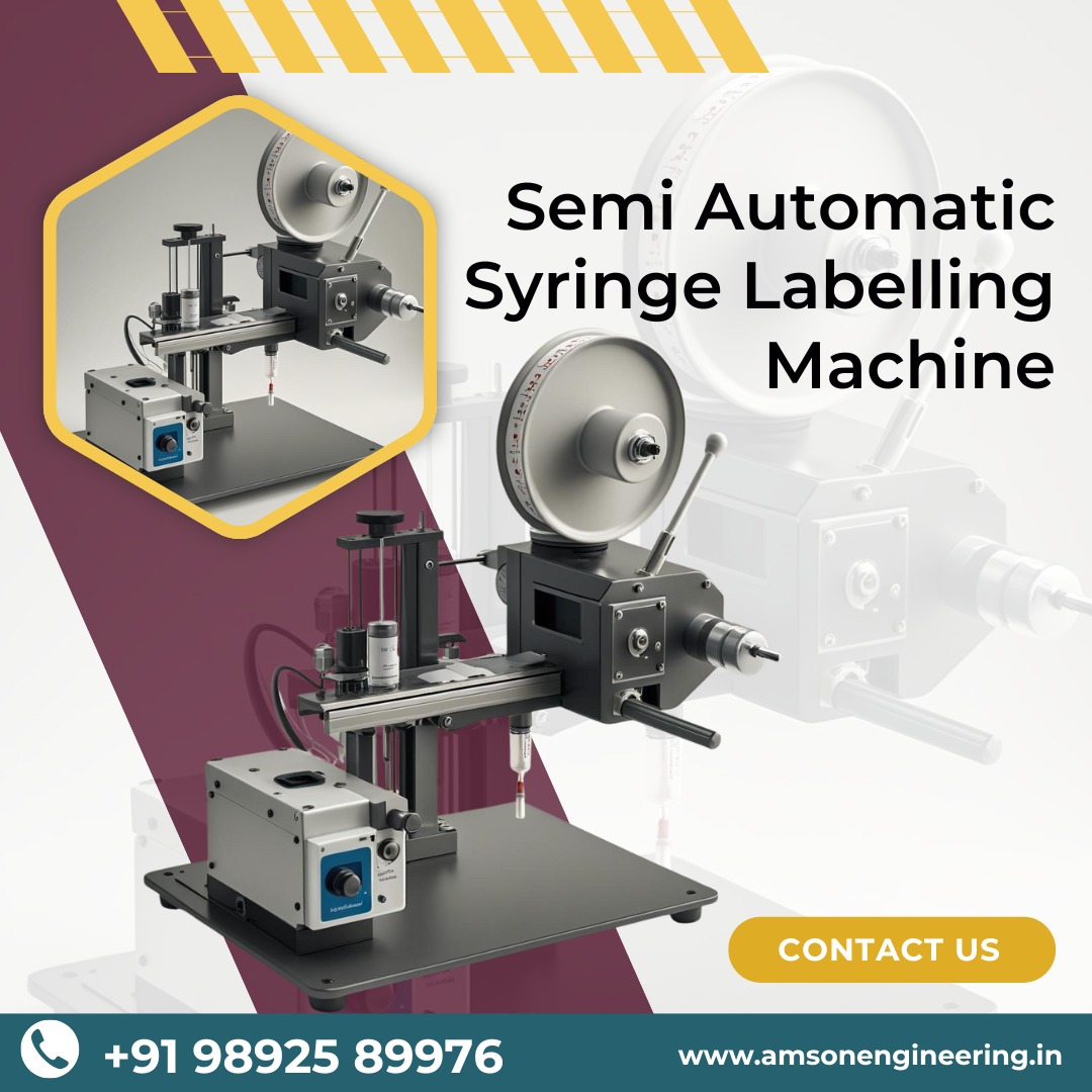 Semi Automatic Syringe Labelling Machine